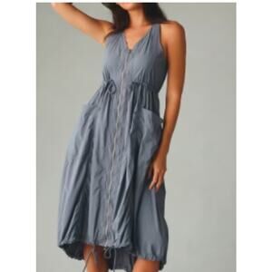 Anthropologie Daily Practice Free Fall Utility Dress Soft Periwinkle XS NWT 126